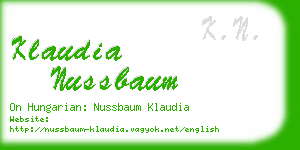 klaudia nussbaum business card